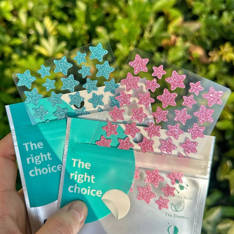 40pcs Pimple Patches Colorful Star-Shaped PE Pimple Patches For Ance Cute And Invisible Pimple Cover Stickers for Pimple Removal