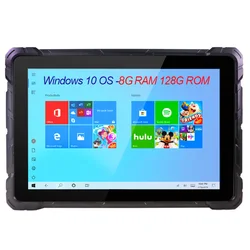 2023 ruglineオリジナル8ギガバイトのram 128ギガバイトIP67工業頑丈なwindows 10プロタブレットpc Win10インテルN4120 10.1 