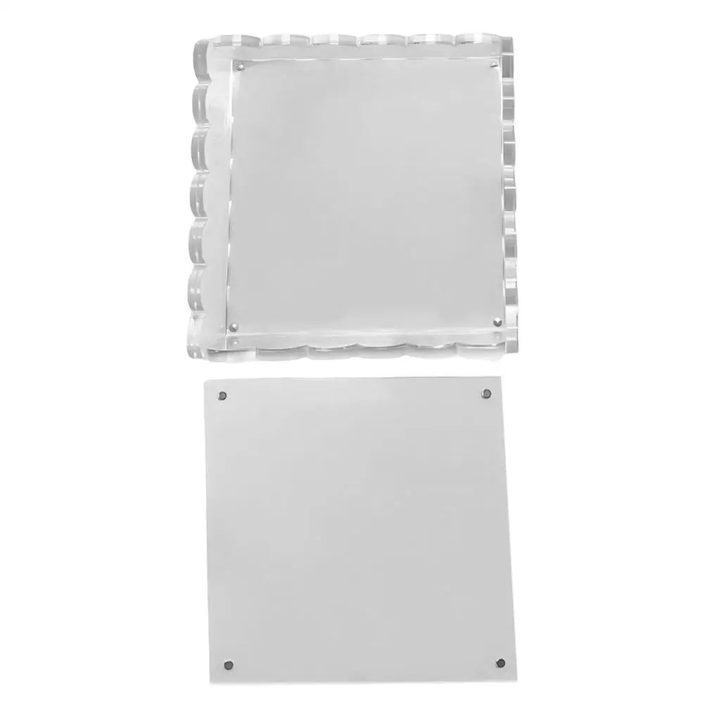 Moldura de foto acrílica transparente em forma de leque, suporte de sobremesa, bandeja de armazenamento, prato de frutas para festa, prato de frutas secas, suporte de bolo, frutas