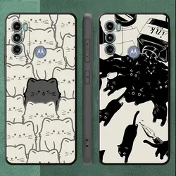 Phone Case for Motorola Moto G200 5G Edge 40 Pro Edge 30 Neo Edge 20 Pro One Fusion Plus G9 Plus Cover Cartoon Lucky Cat