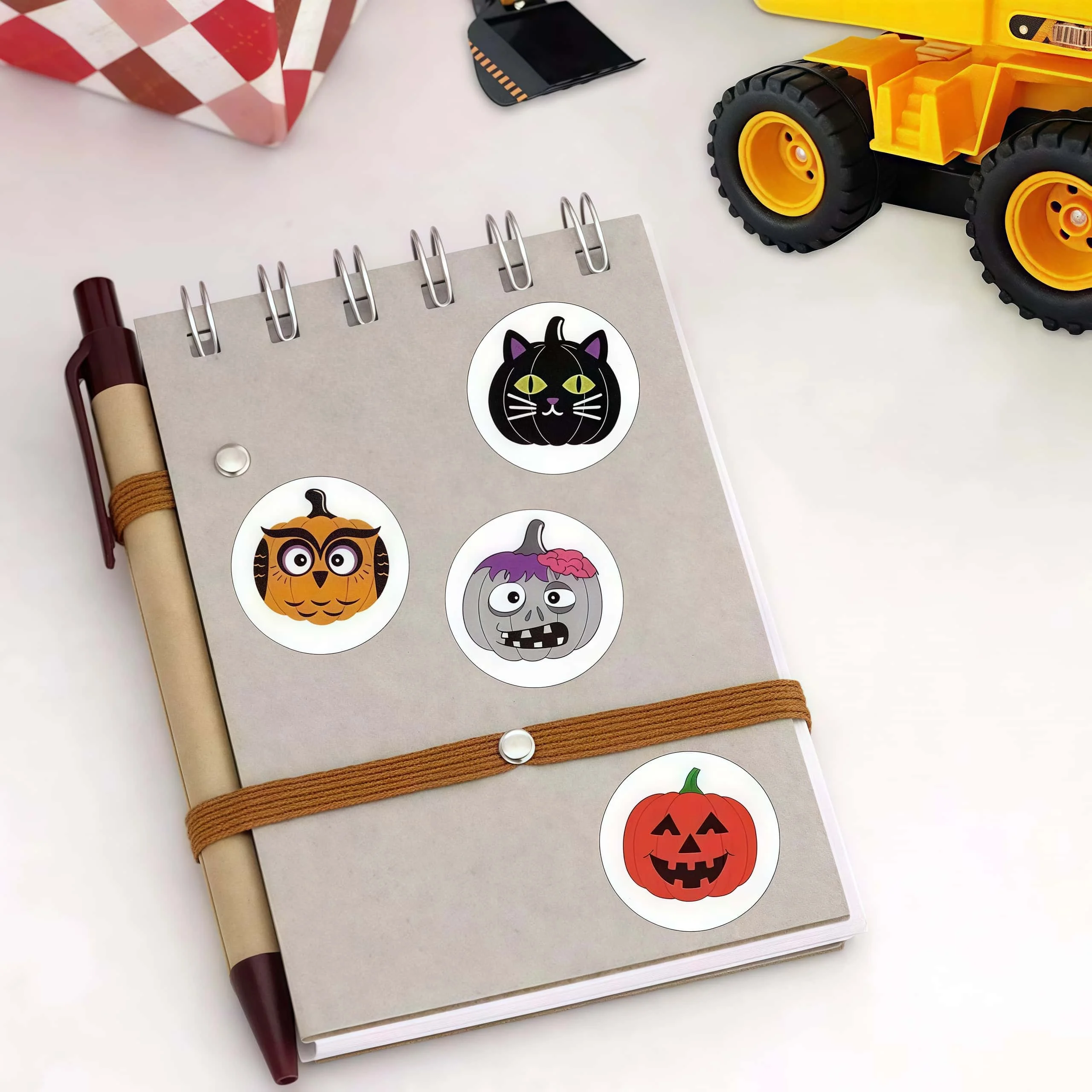 500PCS Trendy Halloween Stickers, Kawaii Cartoon Pumpkin Cat Monster Decals, Self-Adhesive Funny Party Decor Gift Labels image 6