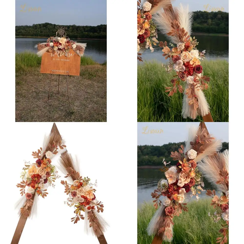 

Double Pack Large Boho Style Wedding Arch Floral Decorations