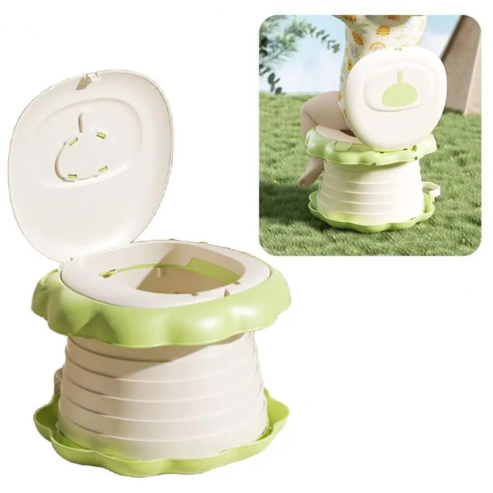 Foldable Children Potty Travel Potty Seat for Kids Portable Travel Potty Seat for Toddler with Absorbent Pads Cleaner for Kids