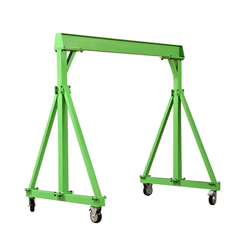 Portable Mobile Gantry Crane 1 Ton 2 Ton 3 Ton Capacity Adjustable Height  For Warehouse Workshop