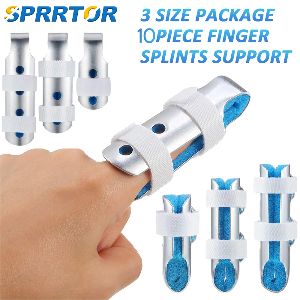 10Pieces Finger Splints Metal Finger Support Finger Stabilizer for Adults and Children Finger Knuckle Joint Fixation