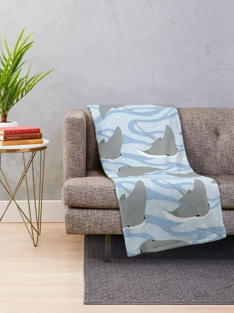 Stingrays - Cownose Ray - Sticker Pack Throw Blanket Soft Beds Luxury Thicken For Decorative Sofa Blankets