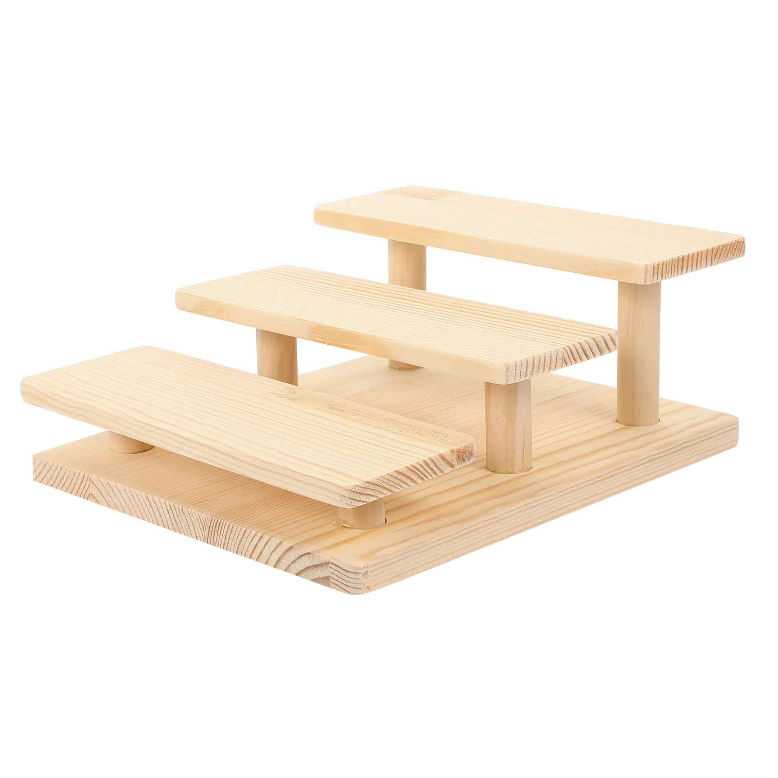 Solid Wood Sunglasses Display Stand Multi-Tier Eyewear Organizer for Desk Tabletop Home Office Retail Store Minimalist Sturdy