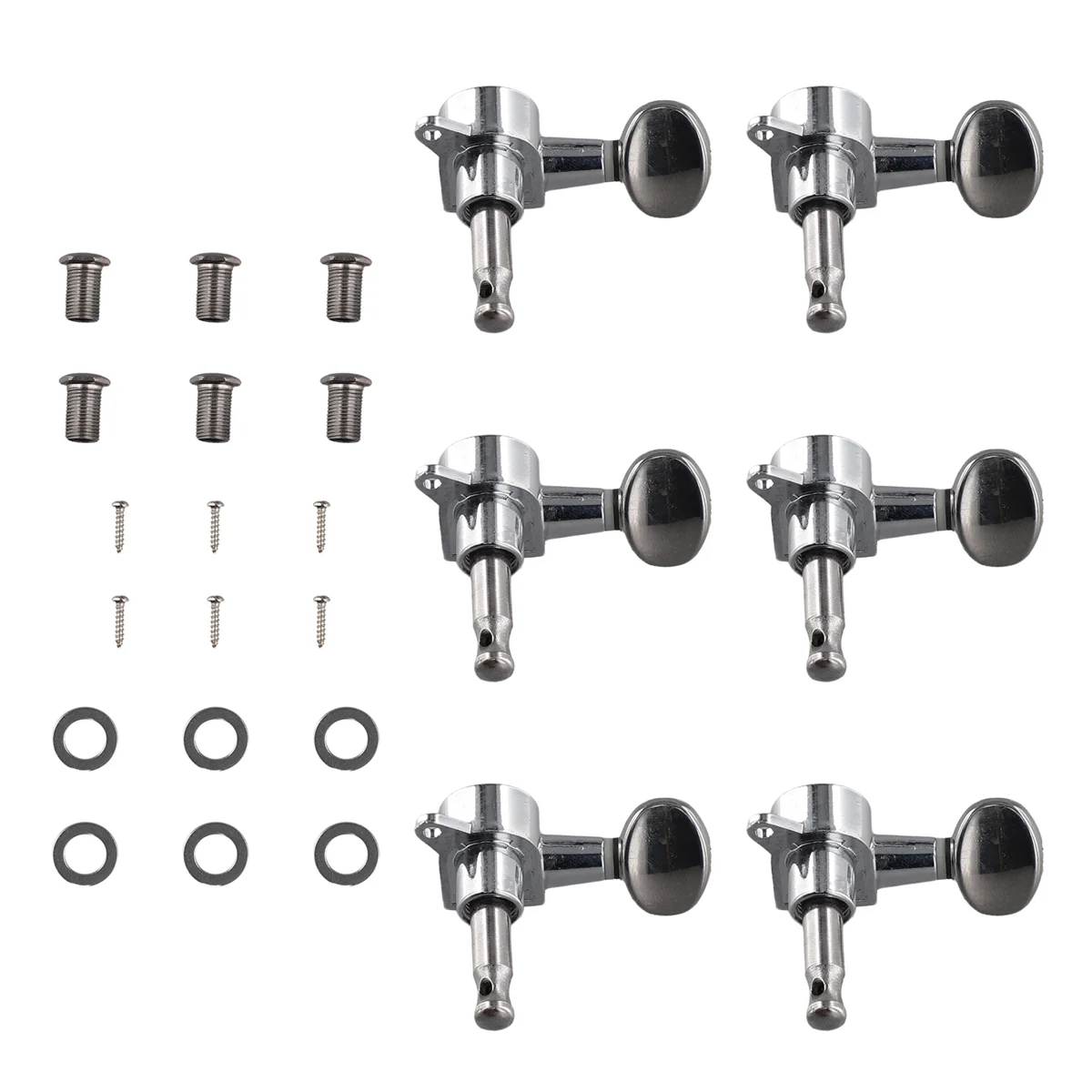 Prácticos clavijas de afinación de guitarra 6 uds 6R, cabezales de máquina afinadores para reemplazo de guardabarros