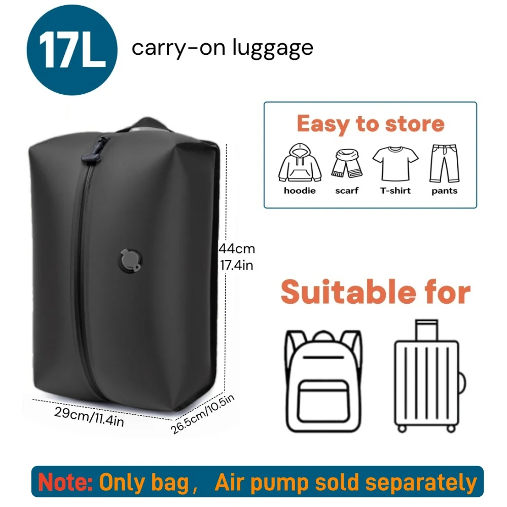 Travel Compression Bags, Waterproof Vacuum Storage Bags for Clothes Suitcase, Space Saving Bag for Travel Moving Essentials image 3