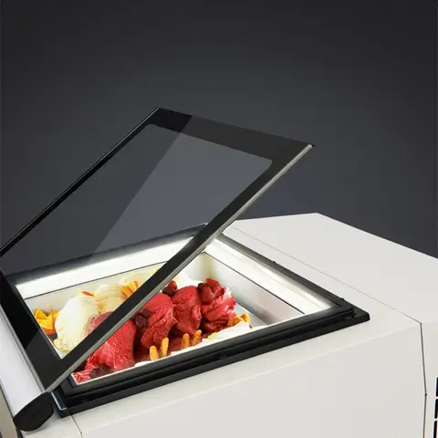 220Vdesktop 아이스크림 디스플레이 캐비닛, 데스크톱 직접 냉각, 냉동고, 소형 아이스크림 캐비닛, 3 트레이