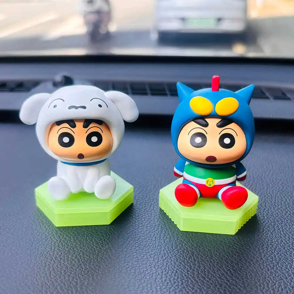 4 Style Crayon Shin Chan Anime Figures Transformation Series Boochan Sakurada Nene Cartoon Model Car Decoration Kids Toys Gift