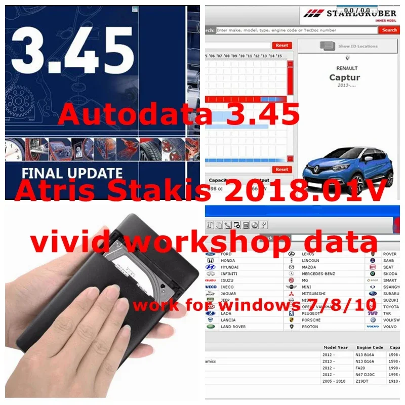 2024 Hot Auto Repair Software Vivid 2018 Workshop DATA 2018 Atris Technik Europe Automotive Repair Software Auto data 3.45 softw