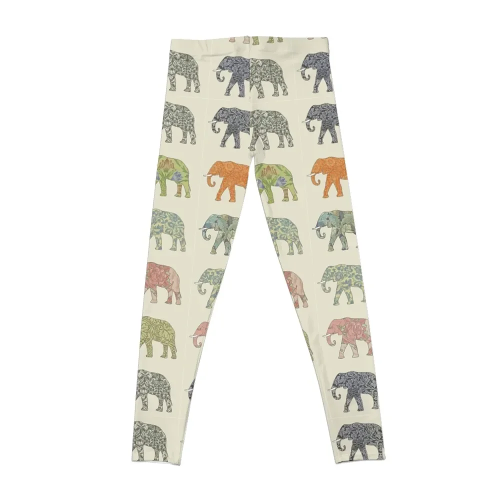 Elephant Colorful Pattern Vintage Decorator Design Leggings Pants sport Women's gym Womens Leggings