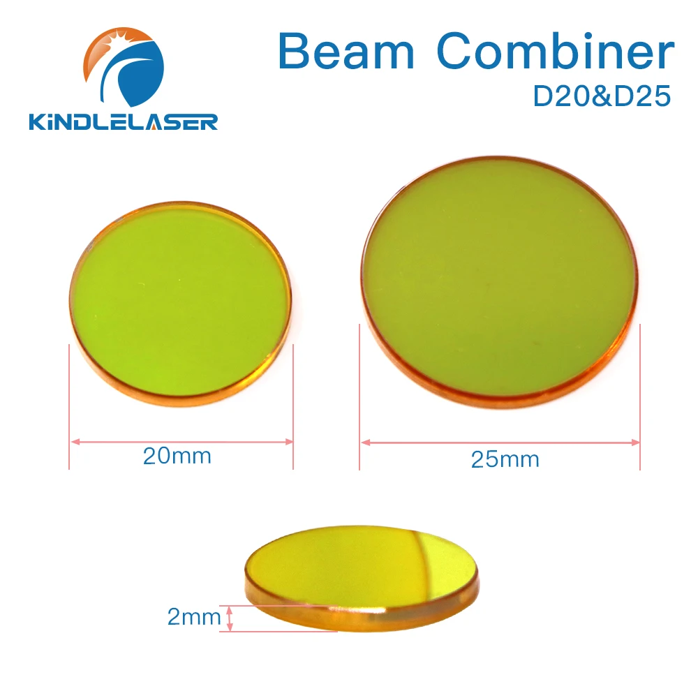 Laser Beam Combiner lens Diameter 20mm 25mm for CO2 Laser Engraving Cutting Machine to Adjust Light Path and Make Laser Visible