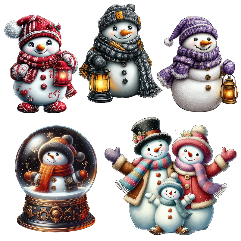 Three Ratels CFN202 Funny snowman cartoon stickers for home decoration door decals Christmas stickers