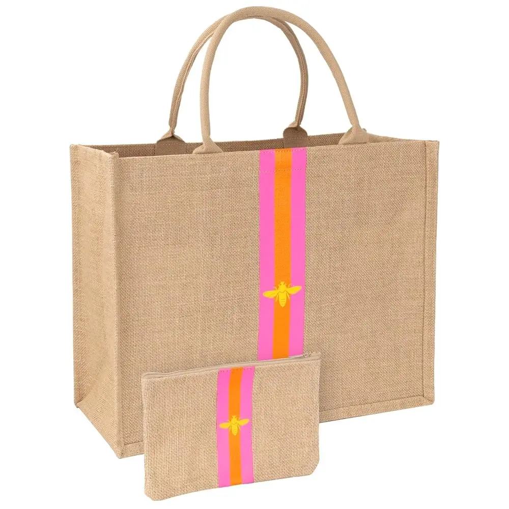 

Большая пляжная сумка из джута, плетеная сумка-тоут