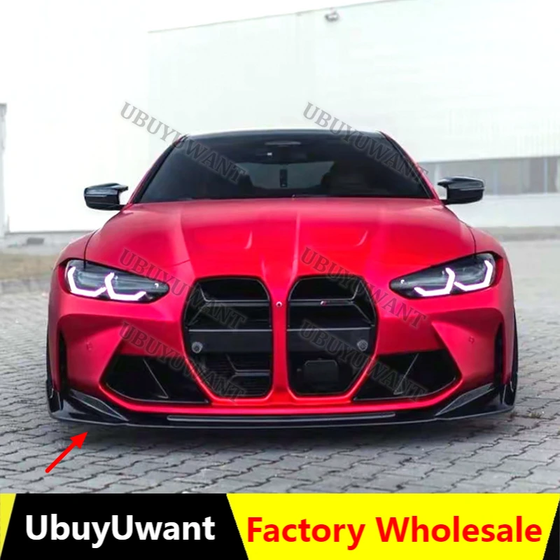 Für BMW M3 G80 M4 G82 2021 2022 2023 Auto Frontstoßstange Lippe Splitter Diffusor Spoiler Stoßstangenschutz Regulärer Stil Karosserie-Kit