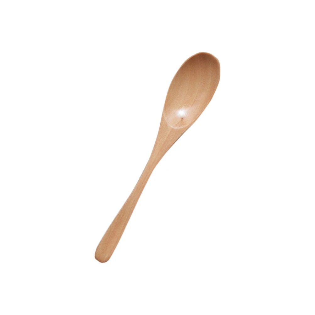 

6pcs Wooden Children Spoons Reusable Durable Lightweight Strong Coffee Scoop Feeding Smooth No Sawdust