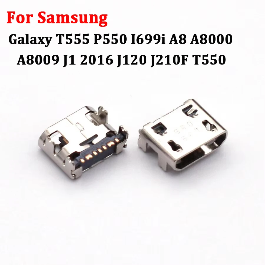 50Pcs Dock Port Connector Plug Usb Charging Charger For Samsung Galaxy T555 P550 I699i A8 A8000 A8009 J1 2016 J120 J210F T550