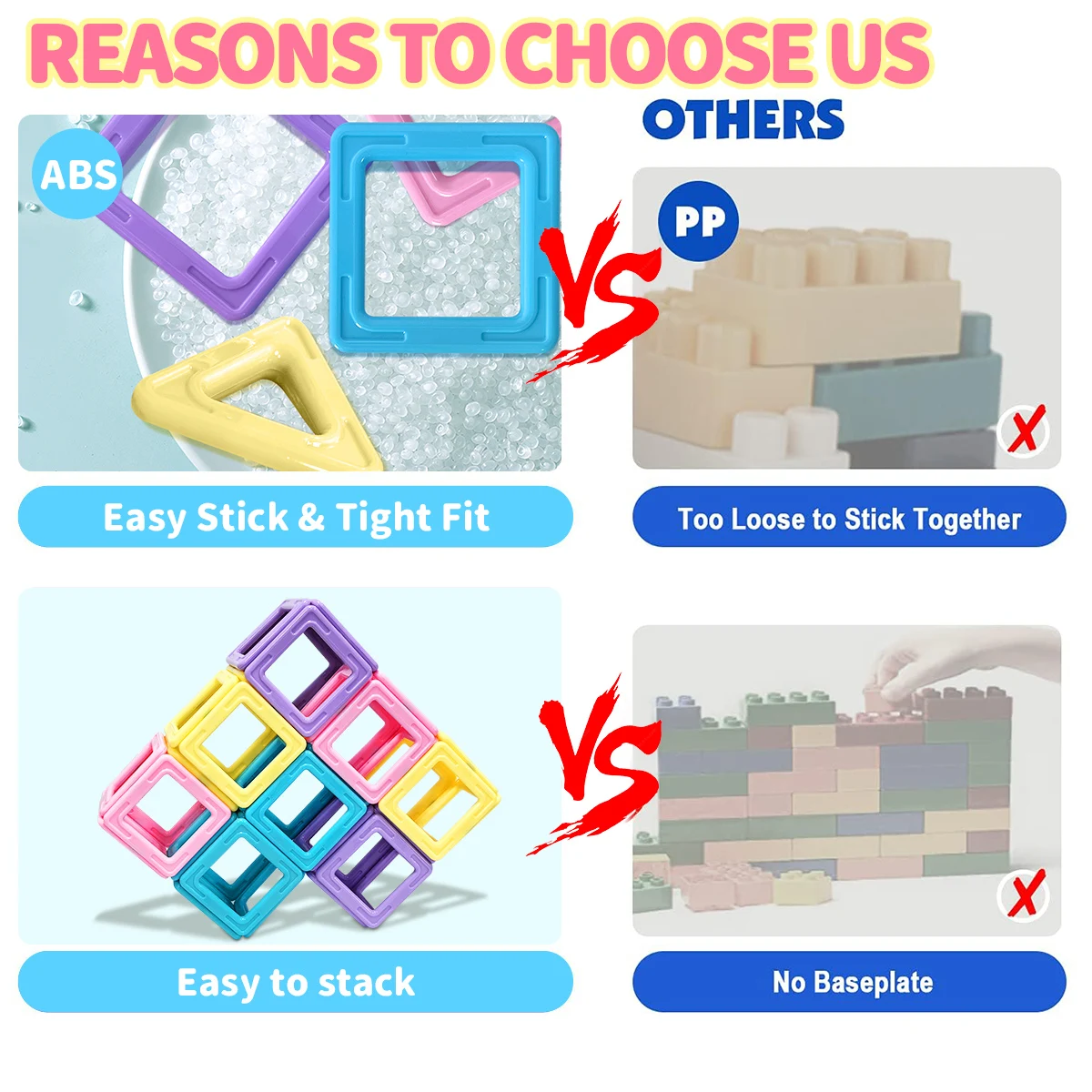 Magnetische bouwstenen STEM-speelgoed, medium Macaron, DIY leren educatieve constructorset, verjaardagscadeau voor 3 jaar + kinderen