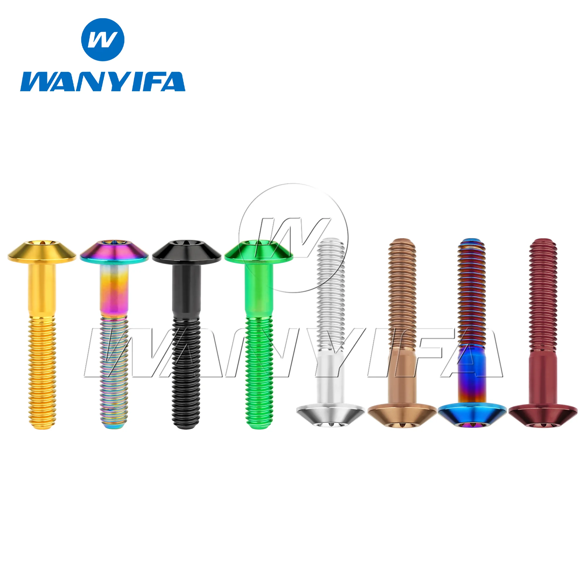 Wanyifa Titanium Bolts M6 X12 15 20 25 30 35mm /M8x25mm Umbrella Head Screw for Bicycle Motorcycle Bolt