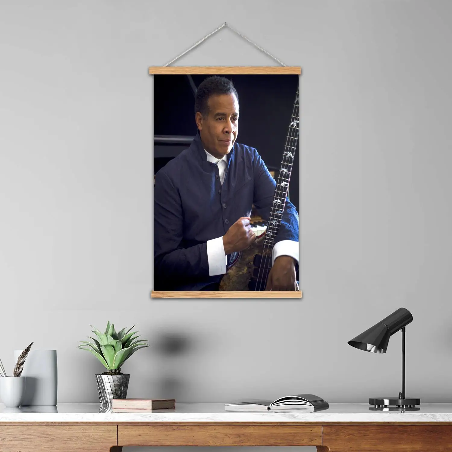 Stanley Clarke Framed Wall Painting Canvas Art Poster and Wall Art,  Modern Family, Bedroom Decor, Posters,Decorative painting