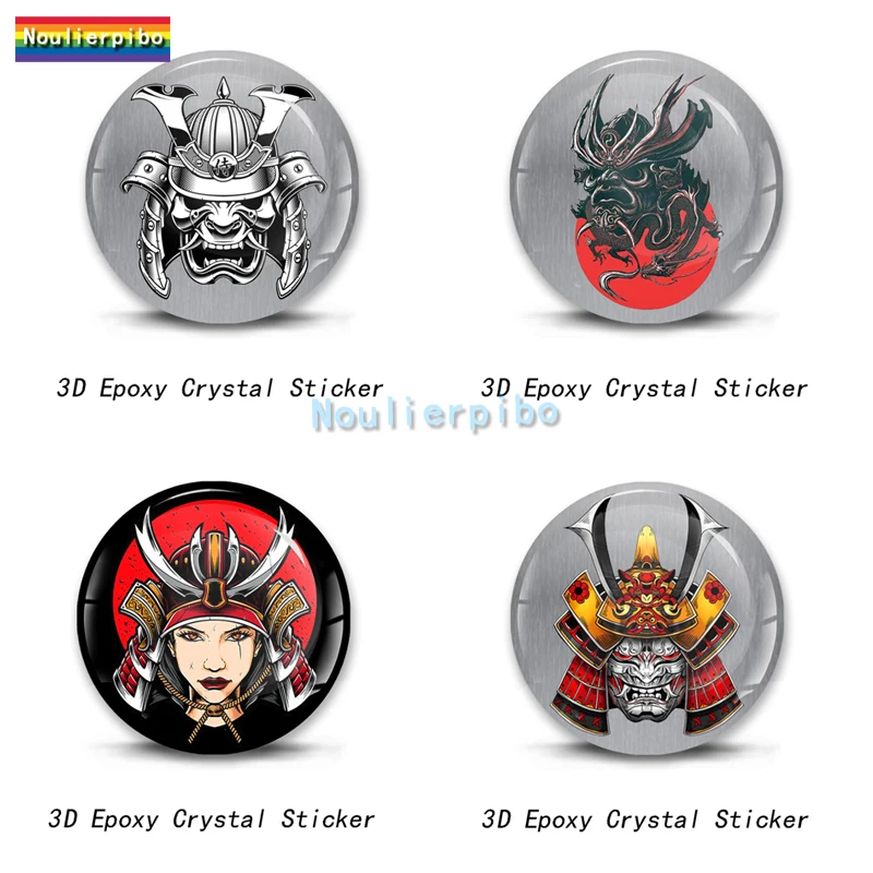 

3D Wonderful 3D Epoxy Dome Car Sticker Japanese Samurai Japan Demon PVC Car Motorcycle Helmet Cell Phone Vinyl Die Cut Decal