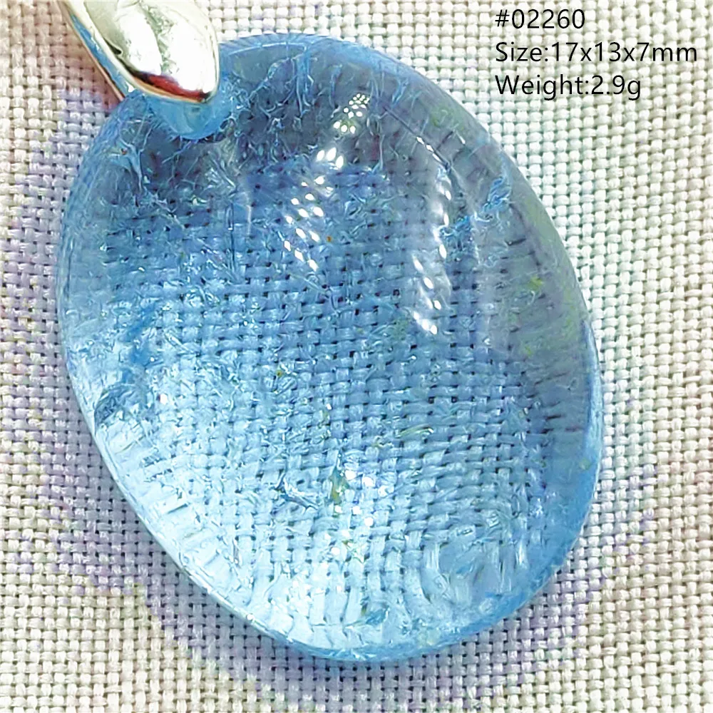 Top Natural Blue Topaz Quartz Crystal Pendant Necklace Rare Women Men Topaz Oval Bead Fashion Gemstone Pendant Jewelry AAAAA