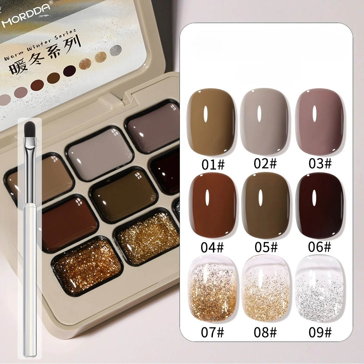 9 شبكة جديدة عارية الوردي الغراء شفافة حريري سميكة الصلبة طلاء الأظافر غسل مجاني الإغاثة اللوحة اللون سلسلة صالون الأظافر مخصص