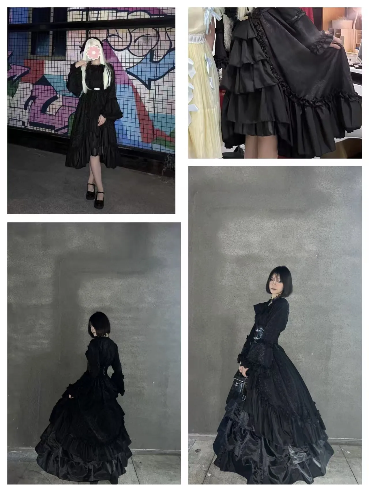 

European Style Medieval Retro Gothic Palace Flared Sleeves Irregular Hem Princess Dress Female Elegant Cosplay Costume