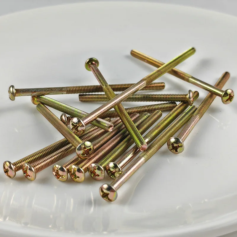 Cabinet door handle screw, cross round head handle screw, M4 drawer cabinet extension bolt