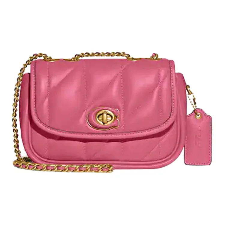COACH Pillow Nappa Soft Leather Crossbody Bag, Shoulder Bag Women's Pink CA086-B4QDV