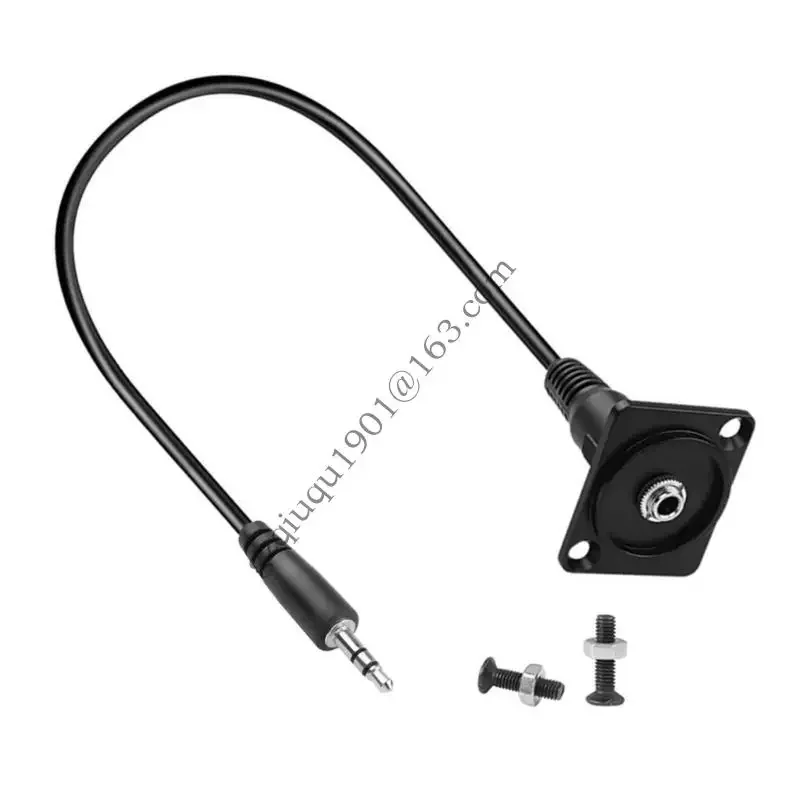 TRS 3,5 мм панель монтажный звуковой адаптер 3,5 мм TRS Самец/самка к женскому монтажу с коротким кабелем TRS 1/8 Стерео H05A