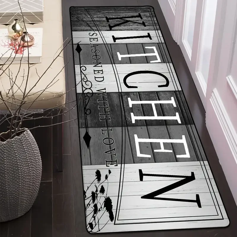 VIKAMA مزرعة المطبخ عداء البساط قابل للغسل المطبخ حصيرة عدم الانزلاق مقاوم للماء الدائمة المطبخ الكلمة حصيرة للديكور المنزل #1