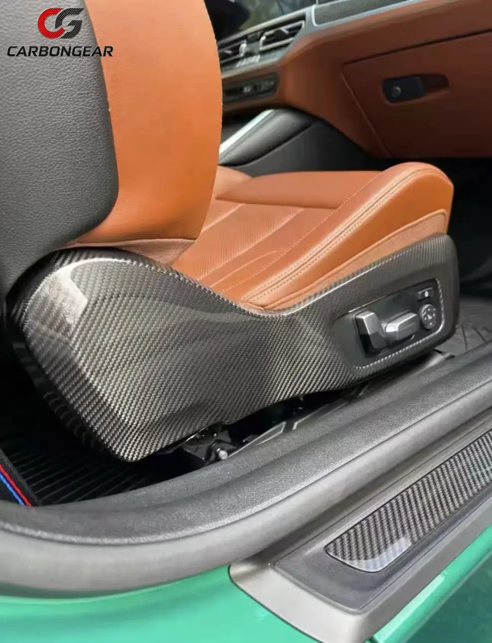 Dry Carbon Fiber Interior Trim Side Seat Trim Frame Panel Cover Bezel Seat Side Panels Fit For BMW G80 M3 G82 M4 M2 G87 X3M X4M