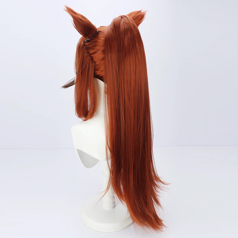 Anime Pretty Derby Symboli Rudolf Cosplay Wig Ears Tail Synthetic Hair Heat-resistant Fiber Symboli Rudolf Role Play+Wig Cap