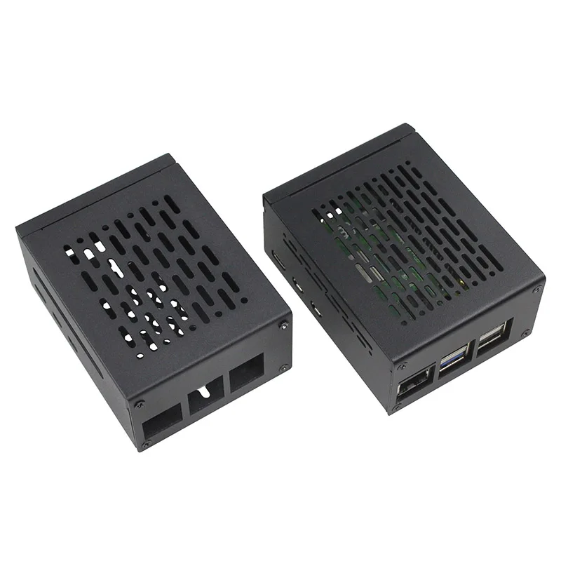 Raspberry Pi 5 PCIe to M.2 SSD Metal Enclosure - NVMe Heatsink Case for High-Speed Storage Expansion
