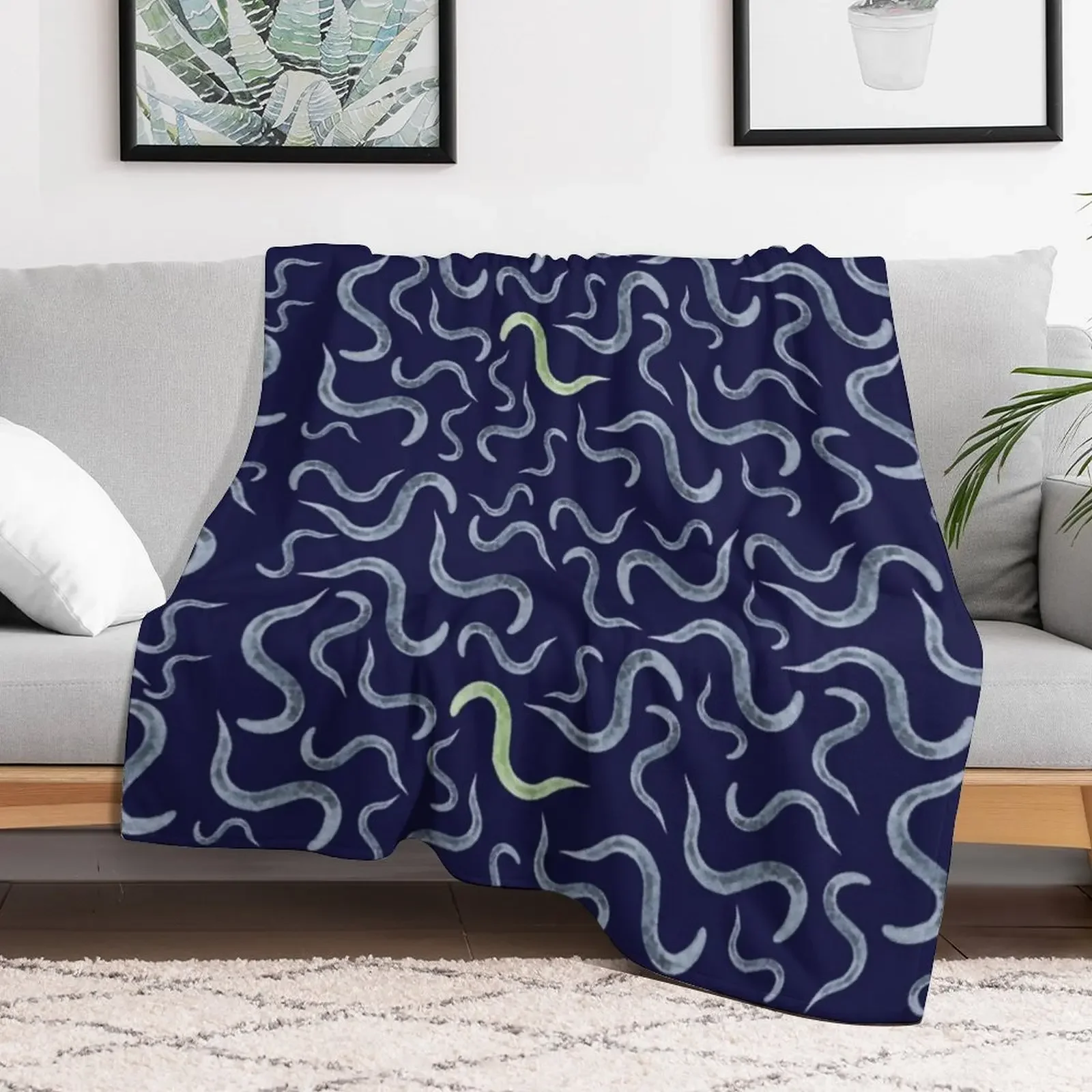 Caenorhabditis elegans Model Organism Biology Pattern Throw Blanket Thins Giant Sofa Blankets