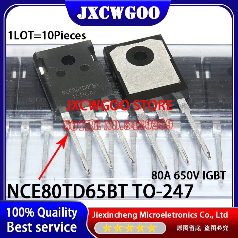 

NCE80TD65BT IGBT 80A 650V NCE80TD65 TO-247 New orignal 10PCS/LOT