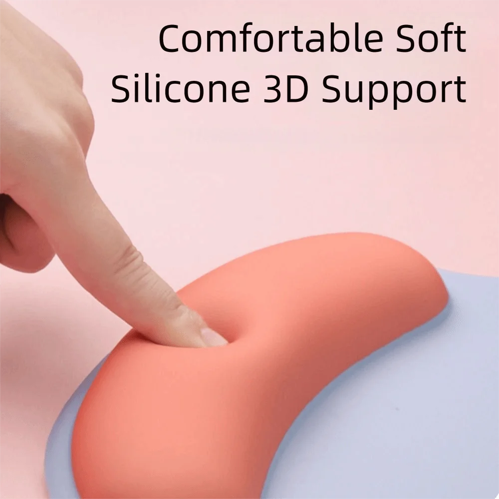 

Нескользящая подставка для запястья, коврик для мыши, поддержка рук, однотонный коврик для поддержки запястья, эргономичная резиновая основа, подставка для запястья мыши, подарки для девочек