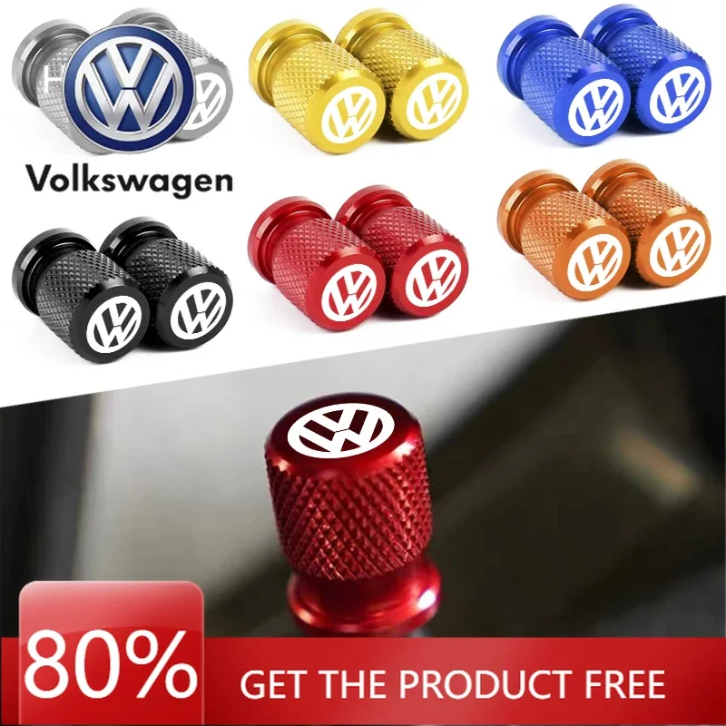 

Для VOLKSWAGEN VW: Комплект из 4 алюминиевых герметичных колпачков для ниппелей шин с эмблемой VW для Golf, Polo, Passat, Tiguan