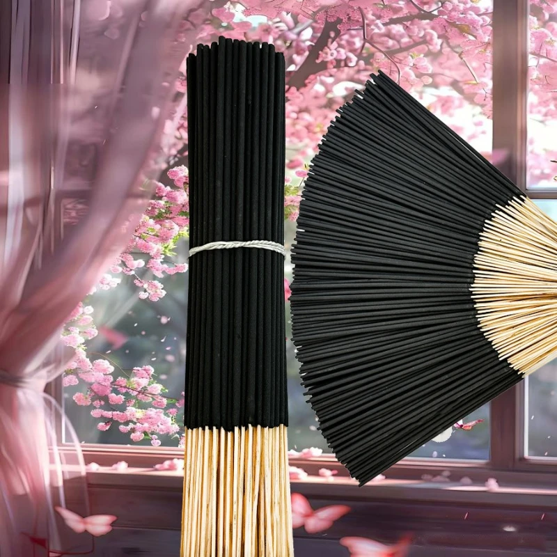 50/500 Incense Sticks Long Burn Japanese Cherry Blossom Home Fragrance for Yoga Meditation, Air Freshing Deodorize Aromatherapy