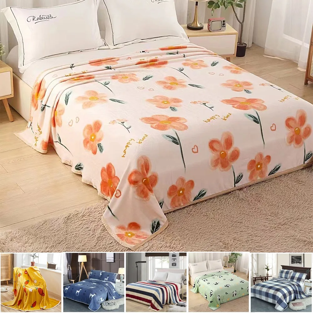 

Facecloth Blanket Air-conditioning Cover Blankets Children's Blanket Nap Thickened Warm Fleece Blanket Skin-friendly Comfortable