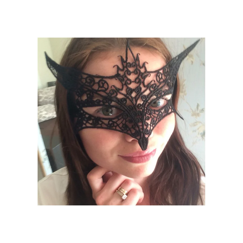 

Lace Mask Embroidered Hollow Out Style Masquerade Prom Party Halloween Event Adjustable Comfortable Leader in Crowd