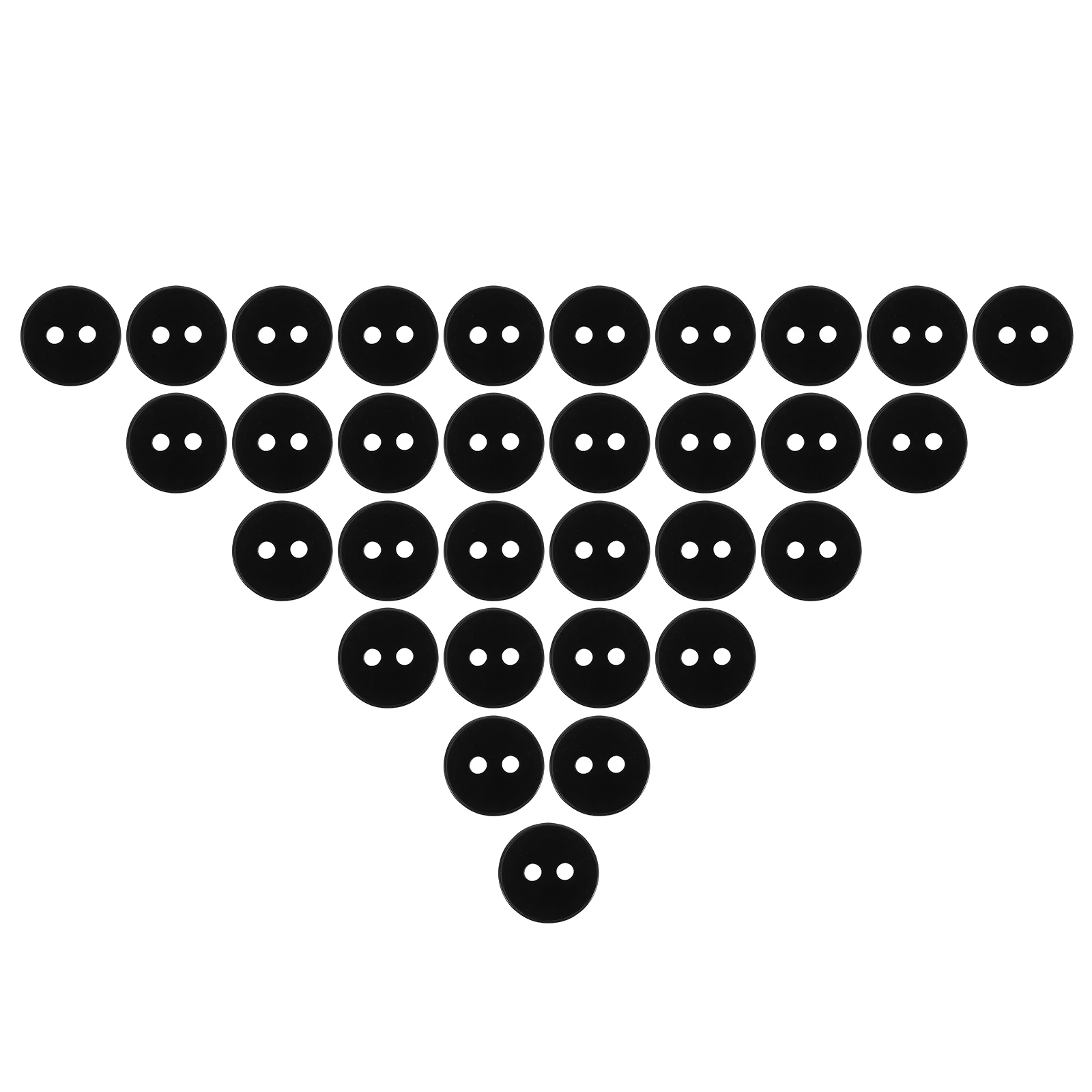 

200Pcs Black Plastic Round Flatback Shirt Buttons Sewing DIY Craft Clothes Accessories Black Plastic Button Craft Buttons