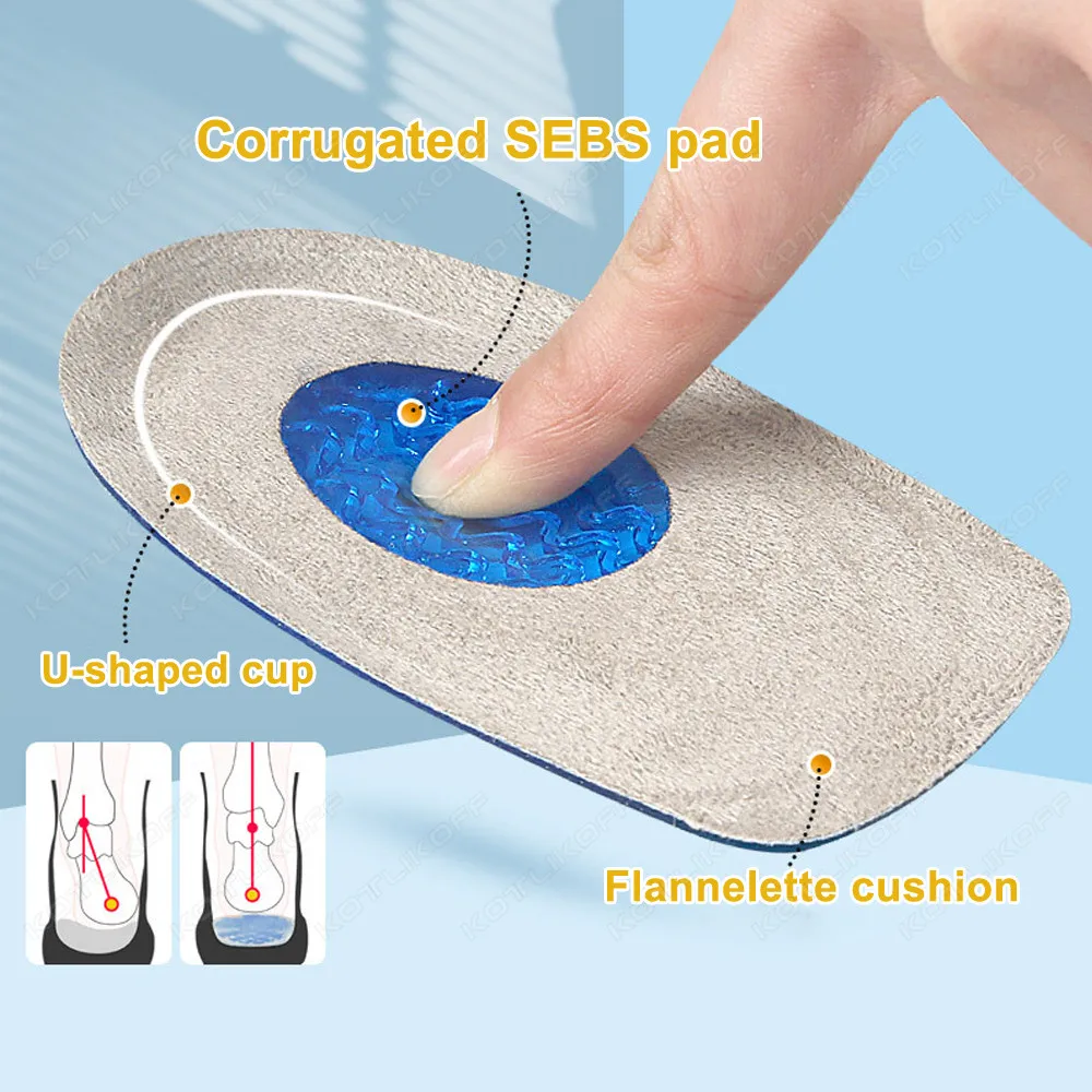 Gel Insoles For Plantar Fasciitis Heel Spur Insoles Soft Comfortable Shock Absorption Treatment Pain Relief Shoes Cushion Pads