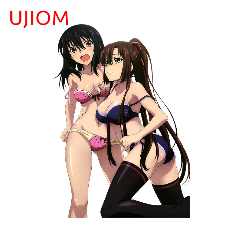 UJIOM 13cm X 9.2cm Hentai Girl Group Wall Stickers Seductive Funny Theme Room Chambre Decals Personal Anime Wallpapers Decor