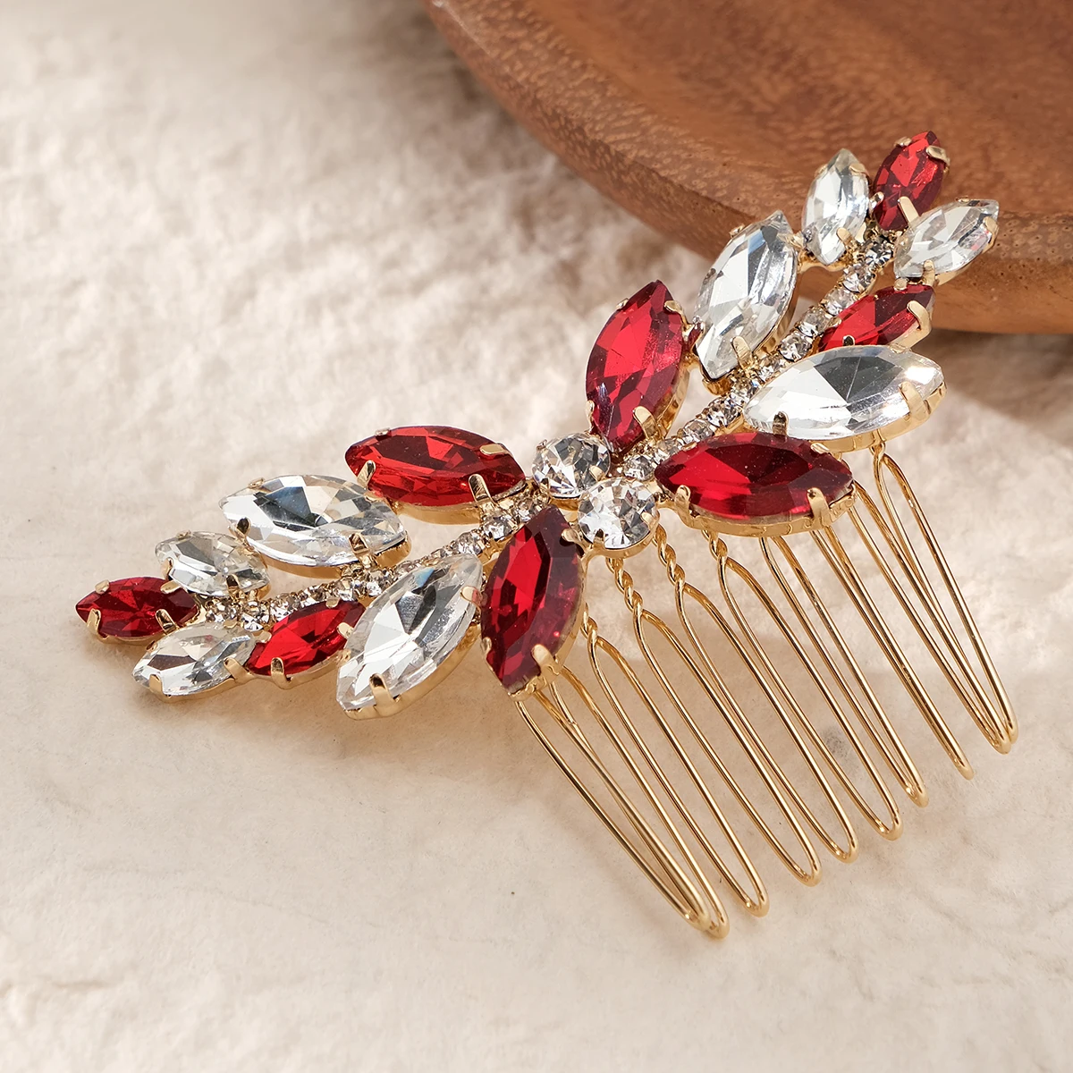 Explosion Bridal Hair Comb Fashion Crystal Zirconia Wedding Bride Side Clip Hair Comb Luxury Jewelry for Women Bridesmaid Gifts