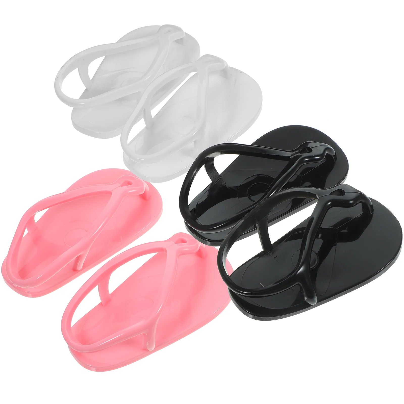 

3 Pairs Decorative Mini Slipper Toy Baby Shoes Simulation Tiny Plastic Handicraft Toddler Toys for Girls