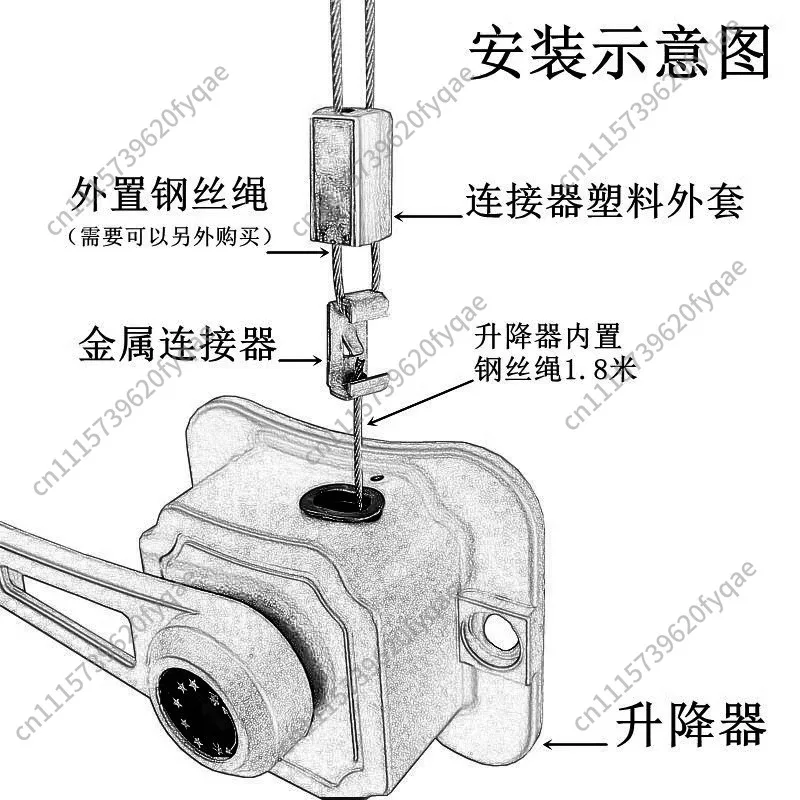 Manual crank handle, household labor-saving drying rod, hand-crank lifter